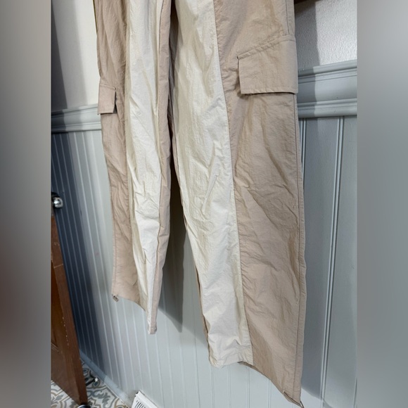 WILO The Label Anthropologie Parachute Wide Leg Cargo Pants Clay NWT Sz S - Picture 5 of 6